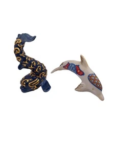 FIGURA DE LOS AMANTES DE LOS DELFINES (JUEGO DE 2) LENOX COLECCIONABLES DE PORCELANA FINA - Imagen 1 de 6
