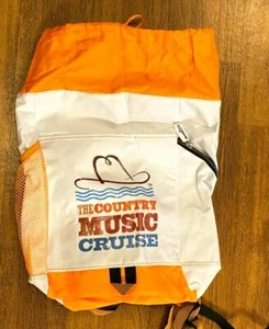 COUNTRY MUSIC CRUISE PROMOTIONAL DRAWSTRING BAG / BACK PACK WATER BOTTLE POCKET - Picture 1 of 4