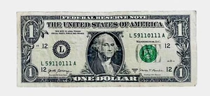 Fantasia numero di serie 2017 A $ 1,00 dollaro L59110111A (pesanti) - Foto 1 di 2