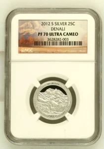 2012 S Denali National Park Silver Quarter, NGC PF 70 Ultra Cameo - Picture 1 of 2