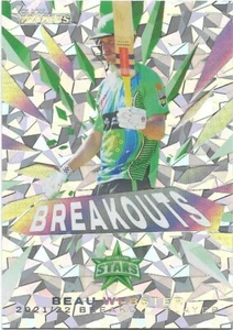 2022/ 23 Cricket Traders Breakout Parallel (BO/11) Beau WEBSTER Stars 14/23 - Picture 1 of 1