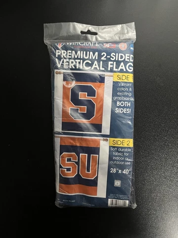 SYRACUSE ORANGE ~ (1) Official NCAA 28x40 Outdoor House Flag Banner New Sealed! Cover