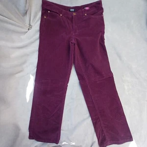Pantalones de mezclilla Jones New York 14 pana Lexington rectos clásicos elásticos vino - Imagen 1 de 23