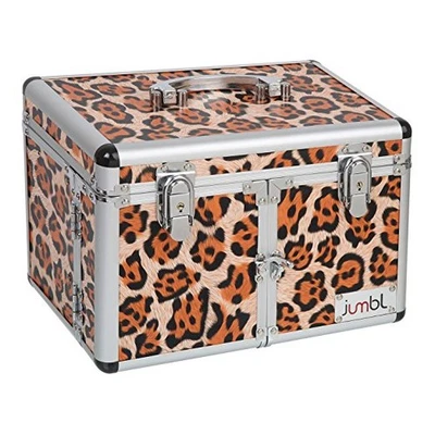 JUMBL™ Leopard Print Cosmetic/Jewelry Train Case - Image 1 of 4