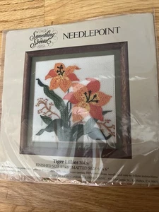 Something Special Tiger Lillies Needlepoint Kit Printed Pattern VTG Cotton - Picture 1 of 6