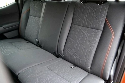 Toyota Tacoma 2016-20 doble cabina cubierta de asiento trasero reemplazos OEM negro/naranja Foto 1 de 4