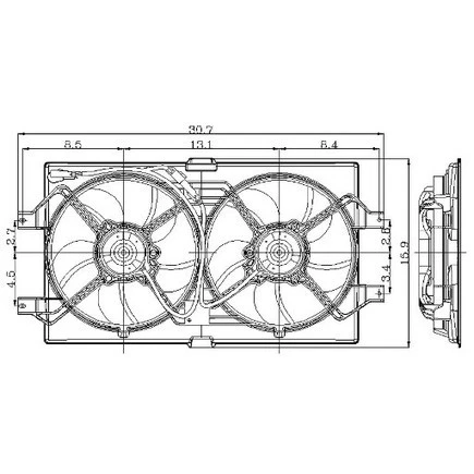 Ventilador de refrigeración eléctrico Global Parts Distributors 2811478 Gpd 2811478 Foto 1 de 4