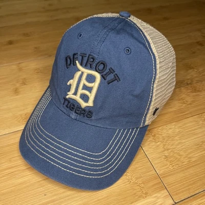 '47 COOP Detroit Tigers Cotton-Washed Blue Retro Mesh Snapback Dad Hat MLB NICE - Image 1 of 4