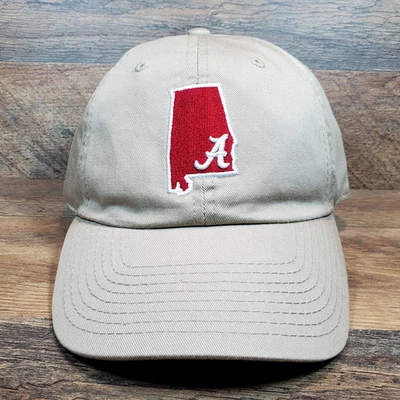 Gorra gorra beige favorita de los fanáticos de la marea carmesí de la Universidad de Alabama NUEVA Foto 1 de 4