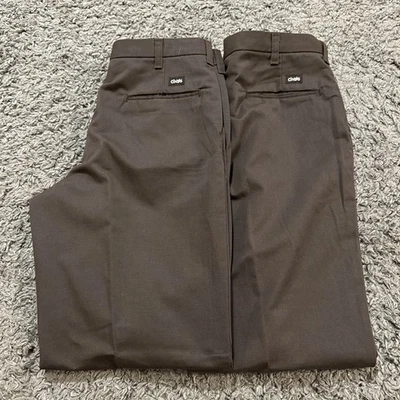 LOT OF 2 Cintas Comfort Flex Brown Work Pants Size 33x34 945-50 Very Comfortable - Image 1 of 4