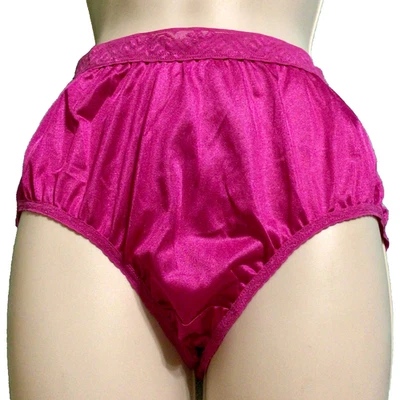 Bragas DE COLECCIÓN BRILLANTES Rosa SATINADO Nylon CORTE ALTO SEDOSO SUAVE VINTAGE Panty SISSY CD 8 XL Foto 1 de 4