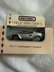 Matchbox 1994 Collector Choice No. 9 Silver Lamborgini Countach 1:64 - Picture 1 of 4