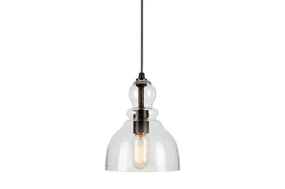 Forte Lighting 2678-01 1 Light 7"W Mini Pendant - Bronze - Image 1 of 4