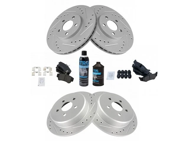 Комплект переднего и заднего тормозных колодок и ротора для Chrysler PT Cruiser GN653CJ 2001-2010 годов выпуска - Изображение 1 из 1