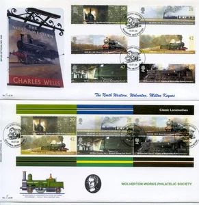 Locomotives 2004 6v+M/S Gran Bretaña ilusión oficial. FDC x2 + PMKS ESPECIALES EN MUY BUENA CONDICIÓN - Imagen 1 de 1