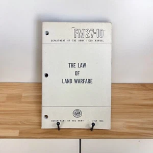 La Legge della Guerra Terrestre FM 27-10 Manuale da Campo Dipartimento dell'Esercito - Foto 1 di 12