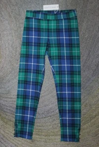 Janie and Jack Girls Green / Blue Plaid Pants - Size 8 - NWT - Picture 1 of 4
