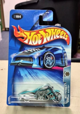 2004 Hot Wheels Roll Patrol Scorchin' Scooter #194 Blue Motorcycle NEW NOS C15 - Image 1 of 2
