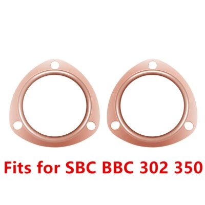 3 Inch Copper Header Exhaust Collector Gaskets,fits SBC BBC 302 350 454 383 - Image 1 of 4