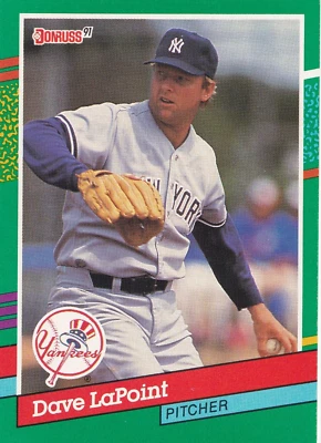 1991 Donruss #481 Dave LaPoint MLB New York Yankees + (Yes 4 Free Mystery Cards) - Image 1 of 2