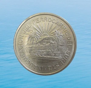 MEXIKO 5 PESOS 1950 Mo SÜDOSTEISENBAHN SILBER KM 466 #3534# - Bild 1 von 2