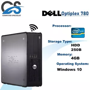 DELL OPTIPLEX COMPUTER DESKTOP PC INTEL CORE i3 E8400 3GHz 4GB RAM 250GB HDD - Picture 1 of 2