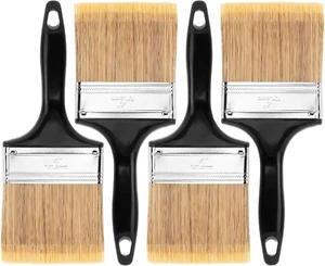 Bates- Paint Brushes, 4-Inch, 4 Pack, Flat Paint Brushes for Walls, Furniture Pa - Picture 1 of 6