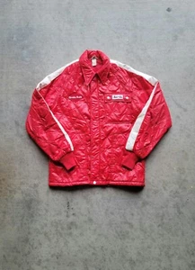 1960s Swingster Nylon Racing Jacket Vintage Workwear Retro Red White Striped - Picture 1 of 6