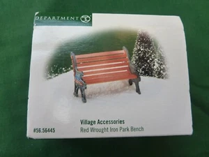 ABTEILUNG 56 DORFZUBEHÖR - "ROTE SCHMIEDEEISERNE PARKBANK" #2 - Bild 1 von 3