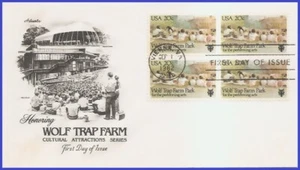 USA3 #2018 U/A ARTMASTER FDC BL4  Wolf Trap Farm Park - Imagen 1 de 1