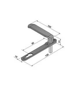 Maniglia Placca Nylon 086.00.04.0 Welka - Foto 1 di 2