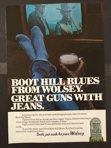 Boot Hill Blues - Socks From Wolsey - 1980's Magazine Advert #B4324 - Picture 1 of 1