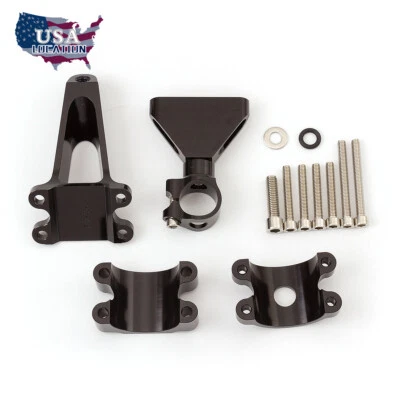 Kits de soportes de amortiguador de dirección de aluminio negro para Honda CBR600 F4i 1999 2000-2004 Foto 1 de 4