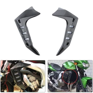 Carbon Fiber Radiator Cover Protector Panel Fairing For Kawasaki Z750 2004-2007 - Picture 1 of 8