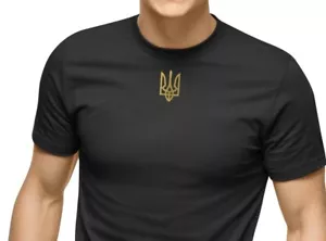 Ukrainian T shirt, Ukraine T shirts, Zelensky T-shirt, Ukraine Golden Trident - Picture 1 of 4