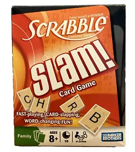 SCRABBLE SLAM CARD GAME Crossword Family Fun Words Fast-Paced Travel Hasbro NEW - Picture 1 of 3