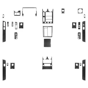 40Pcs Real Carbon Fiber Full Interior Trim Kits Accessories For Hummer H2 03-07 - Picture 1 of 22