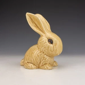 Vintage SylvaC Pottery - Large 1026 Tan Glazed Bunny Rabbit Figure - Art Deco - Picture 1 of 5