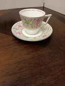 Vintage Bell Fine Bone China Demitasse Cup Saucer Gold Trim Floral England 3997 - Picture 1 of 6