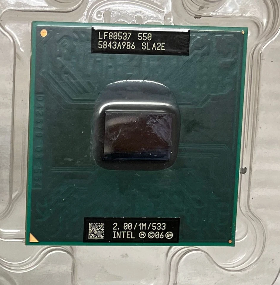 CPU Intel Celeron M550 2,0GHz socket P SLA2E LF80537NE0411M usata - Immagine 1 di 1