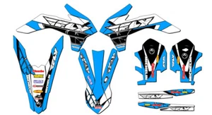 2014-2015 XCF-W 13 FLY Sky Blue Senge Graphics Kit Compatible with KTM - Picture 1 of 10