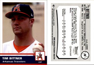 Tim Bittner 2005 Grandstand Arkansas Travelers #NNO Card *AutographDen*