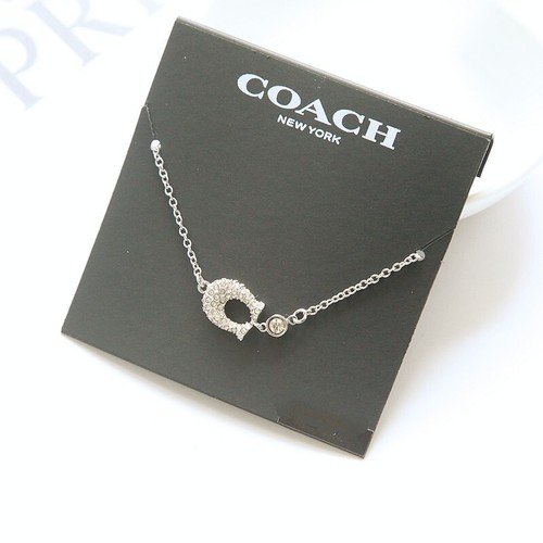 Bracciale Coach Pave Firmato Slider In Argento Con Sacchetto Antipolvere