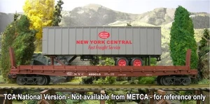 2015 METCA Weaver 499061 black NYC flatcar w NYC trailer new in the box  - Picture 1 of 3