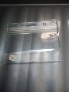 Billetera transparente con insignia de identificación de doble cara paisaje horizontal soporte para tarjetas de bolsillo - Imagen 1 de 2