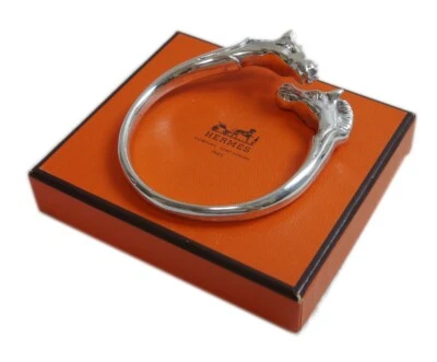 Authentischer HERMES Armreif Pferd Cheval Vintage Palladium #4624 - Bild 1 von 4