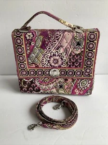 Vera Bradley Julia VERY BERRY PAISLEY Crossbody Handbag Quilted Purse TurnLock - Picture 1 of 15
