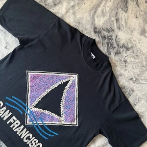 Vintage 80s 90s San Francisco CA Single Stitch Puff Print Boxy Tee USA Made Rare - Bild 1 von 22