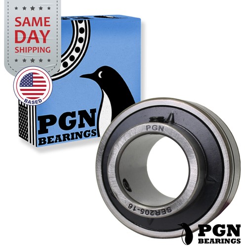 SSER205-16 Stainless Steel Insert Bearing - 1" Bore, Re-lube, With Set Screw & Snap Ring