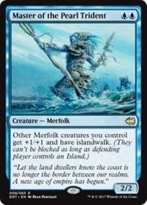 MASTER OF THE PEARL TRIDENT CASI NUEVO Merfolk vs Goblins Magic The Gathering Azul - Merfolk Raro - Imagen 1 de 1